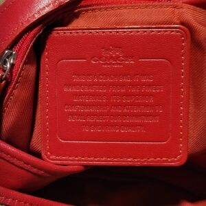 Coach Red Leather Tote